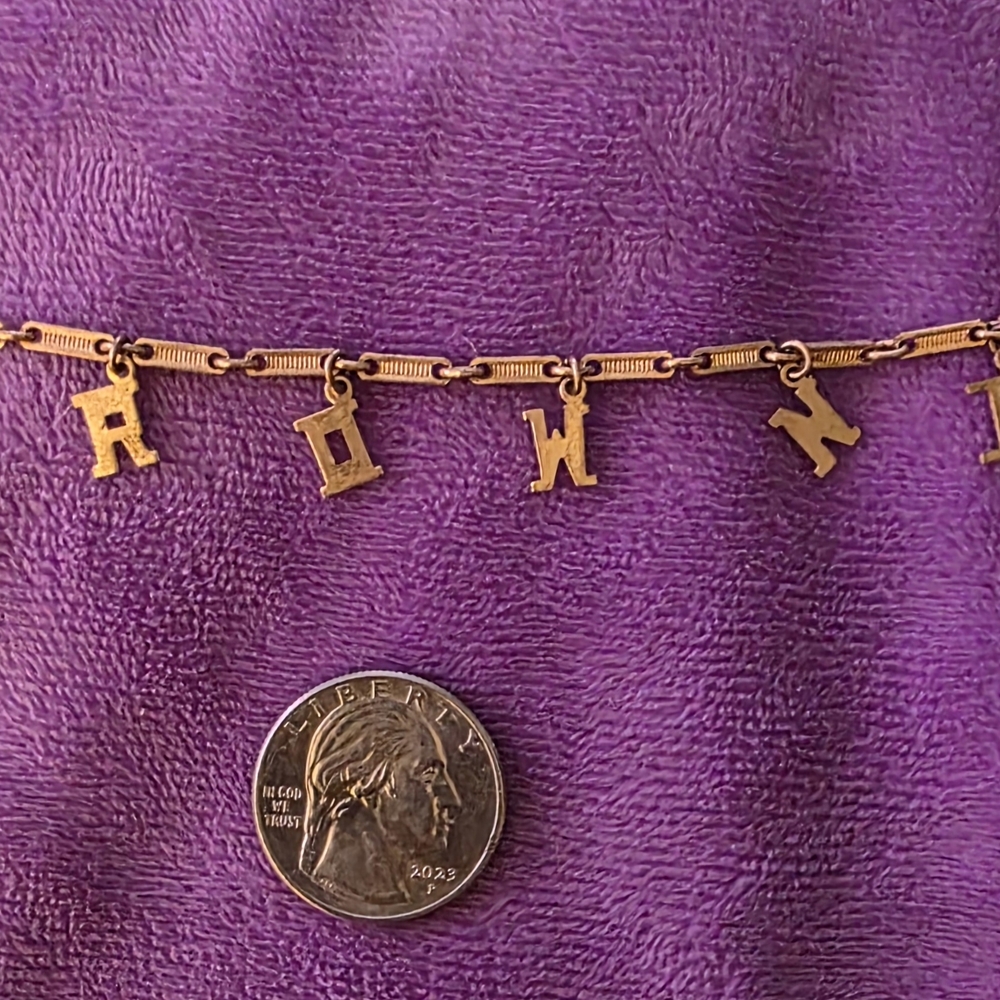 Gold Letter Charm Necklace
